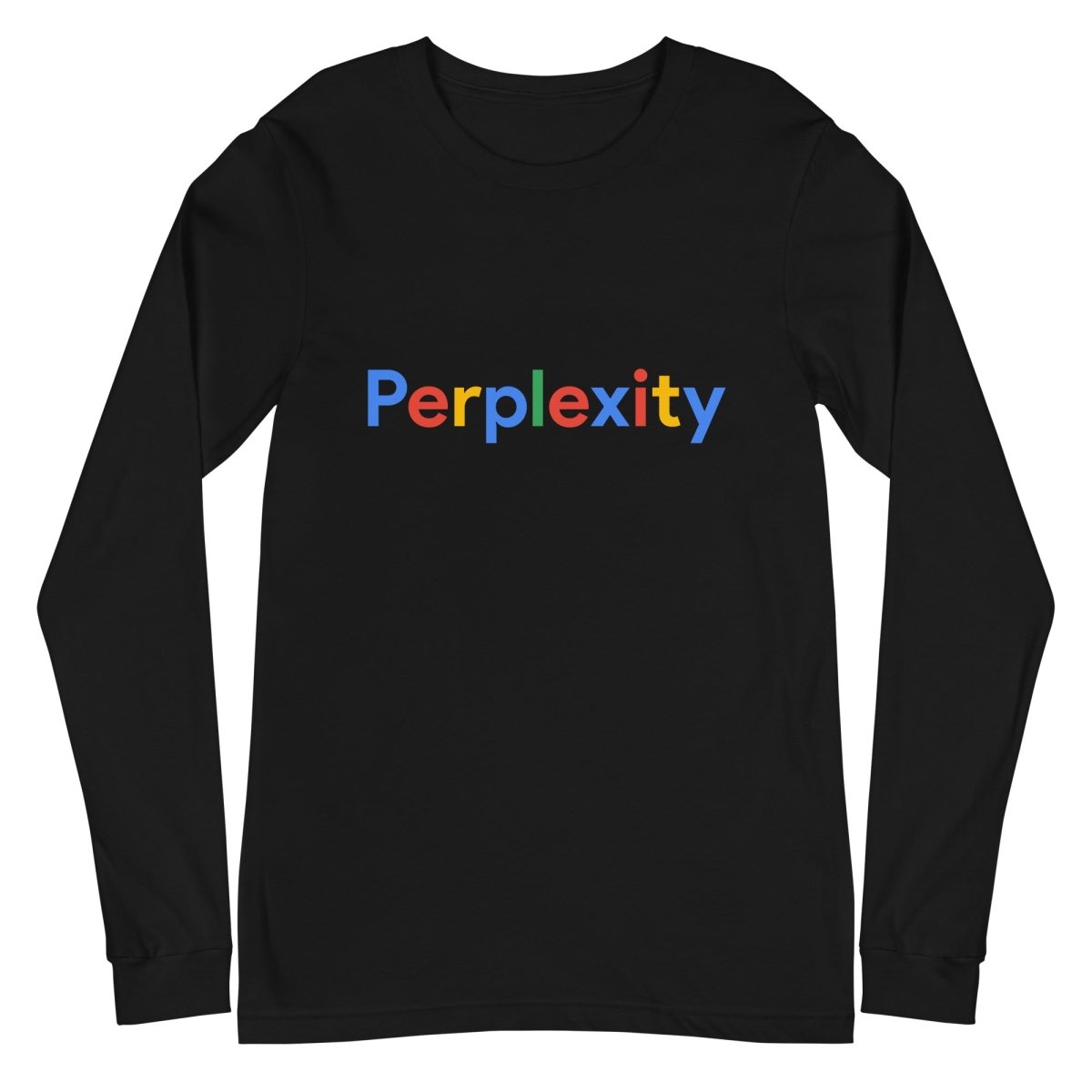 Perplexity Search Logo Long Sleeve T-Shirt (unisex) - Black - AI Store