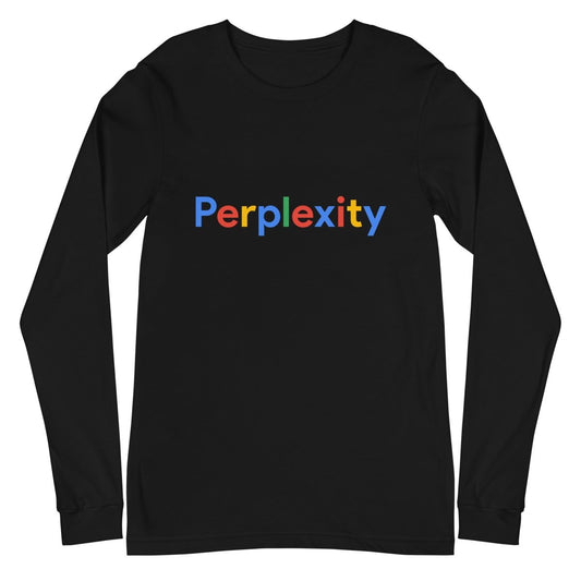 Perplexity Search Logo Long Sleeve T-Shirt (unisex) - Black - AI Store