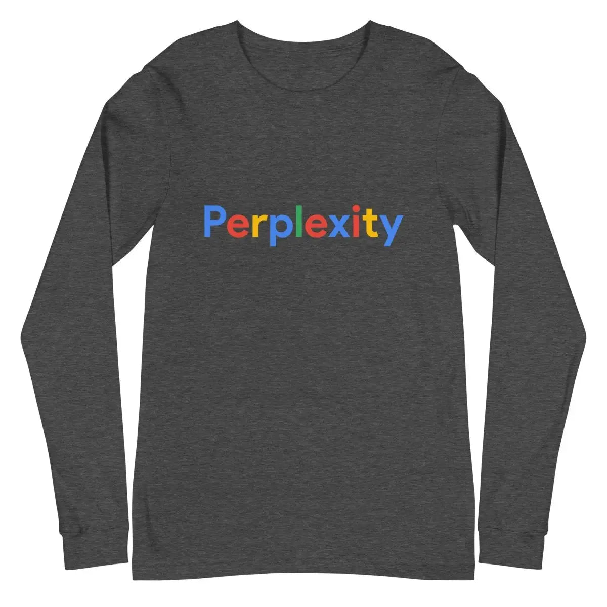 Perplexity Search Logo Long Sleeve T-Shirt (unisex) - Dark Grey Heather / M