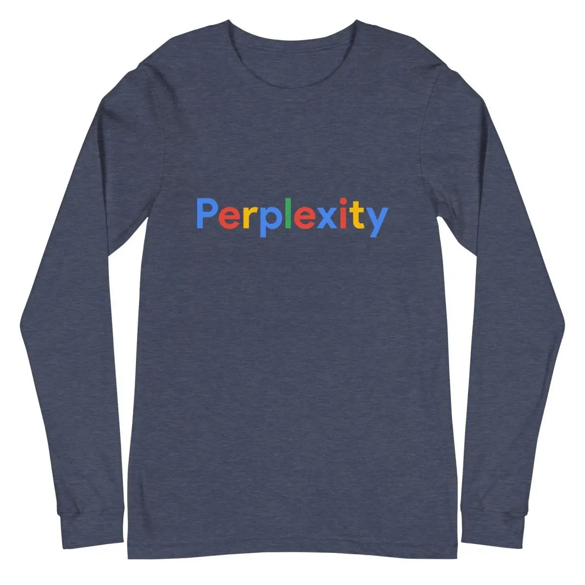 Perplexity Search Logo Long Sleeve T-Shirt (unisex) - Heather Navy / M