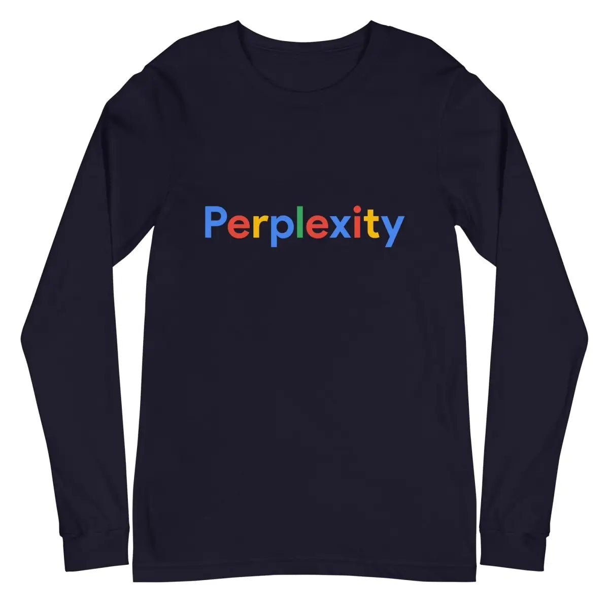 Perplexity Search Logo Long Sleeve T-Shirt (unisex) - Navy / M