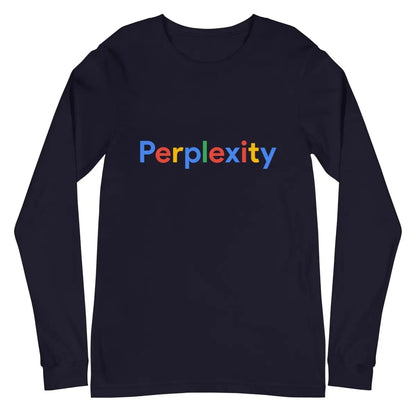 Perplexity Search Logo Long Sleeve T-Shirt (unisex) - Navy / M