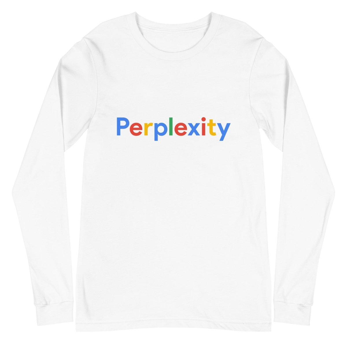 Perplexity Search Logo Long Sleeve T-Shirt (unisex) - White - AI Store