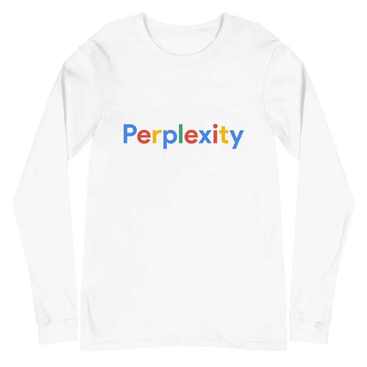 Perplexity Search Logo Long Sleeve T-Shirt (unisex) - White / M