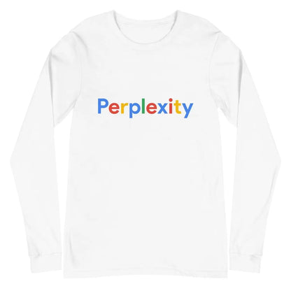 Perplexity Search Logo Long Sleeve T-Shirt (unisex) - White / M