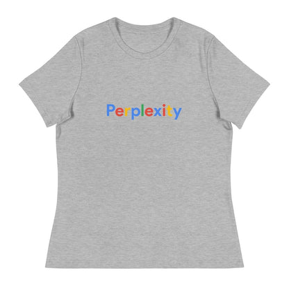 Perplexity Search Logo Relaxed T-Shirt (women) - Athletic Heather - AI Store