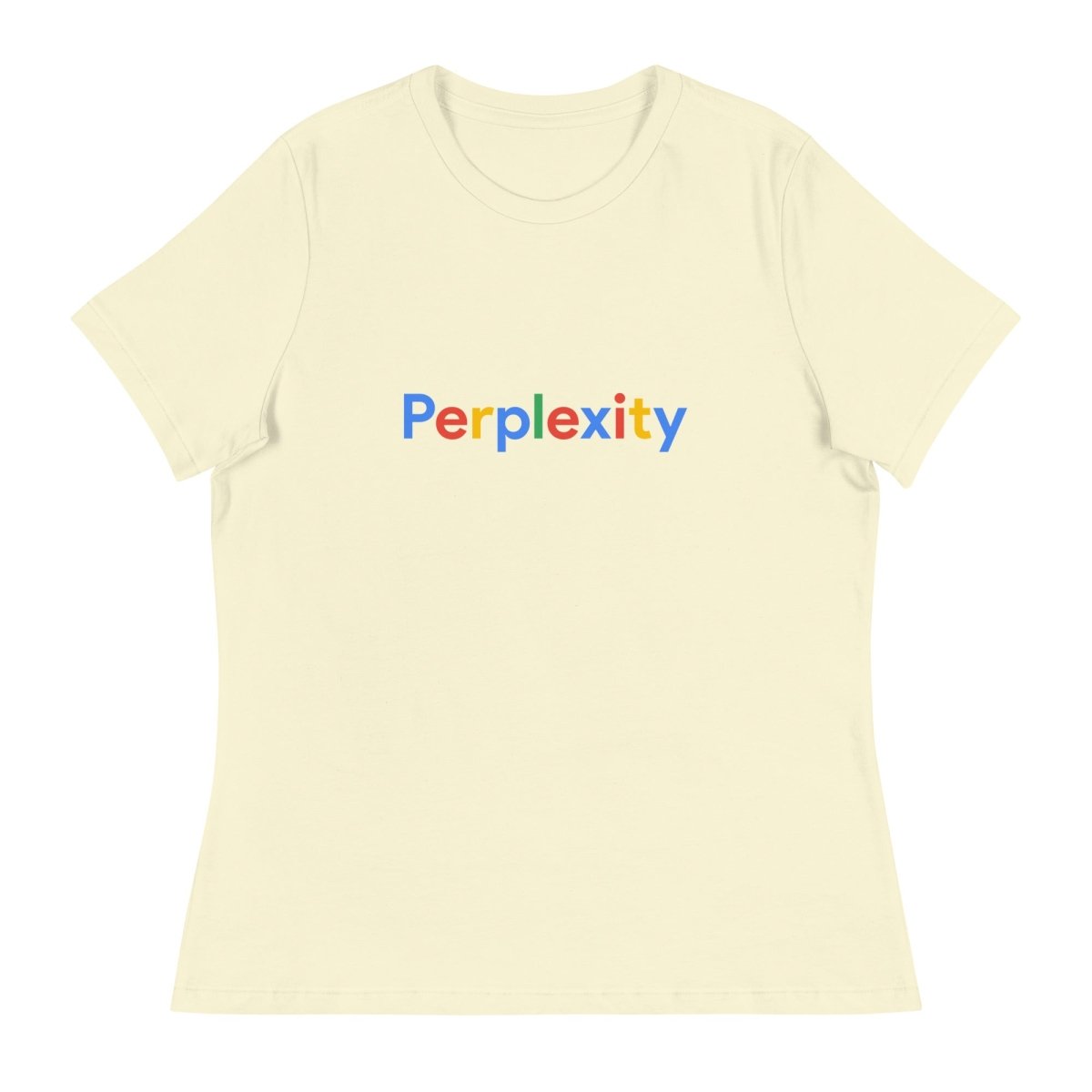 Perplexity Search Logo Relaxed T-Shirt (women) - Citron - AI Store