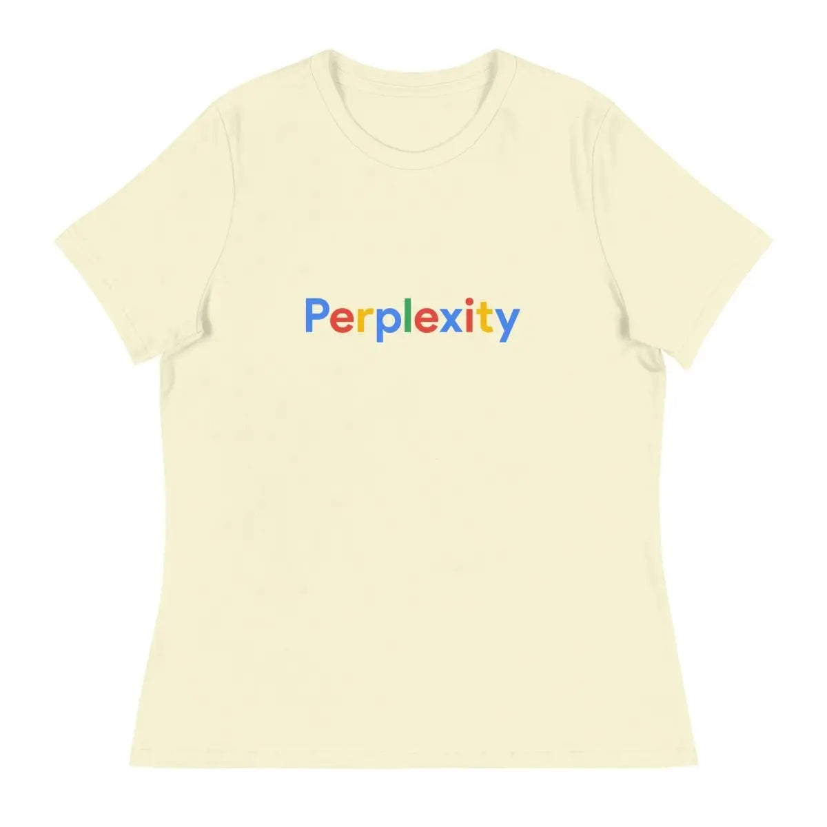 Perplexity Search Logo Relaxed T-Shirt (women) - Citron / M