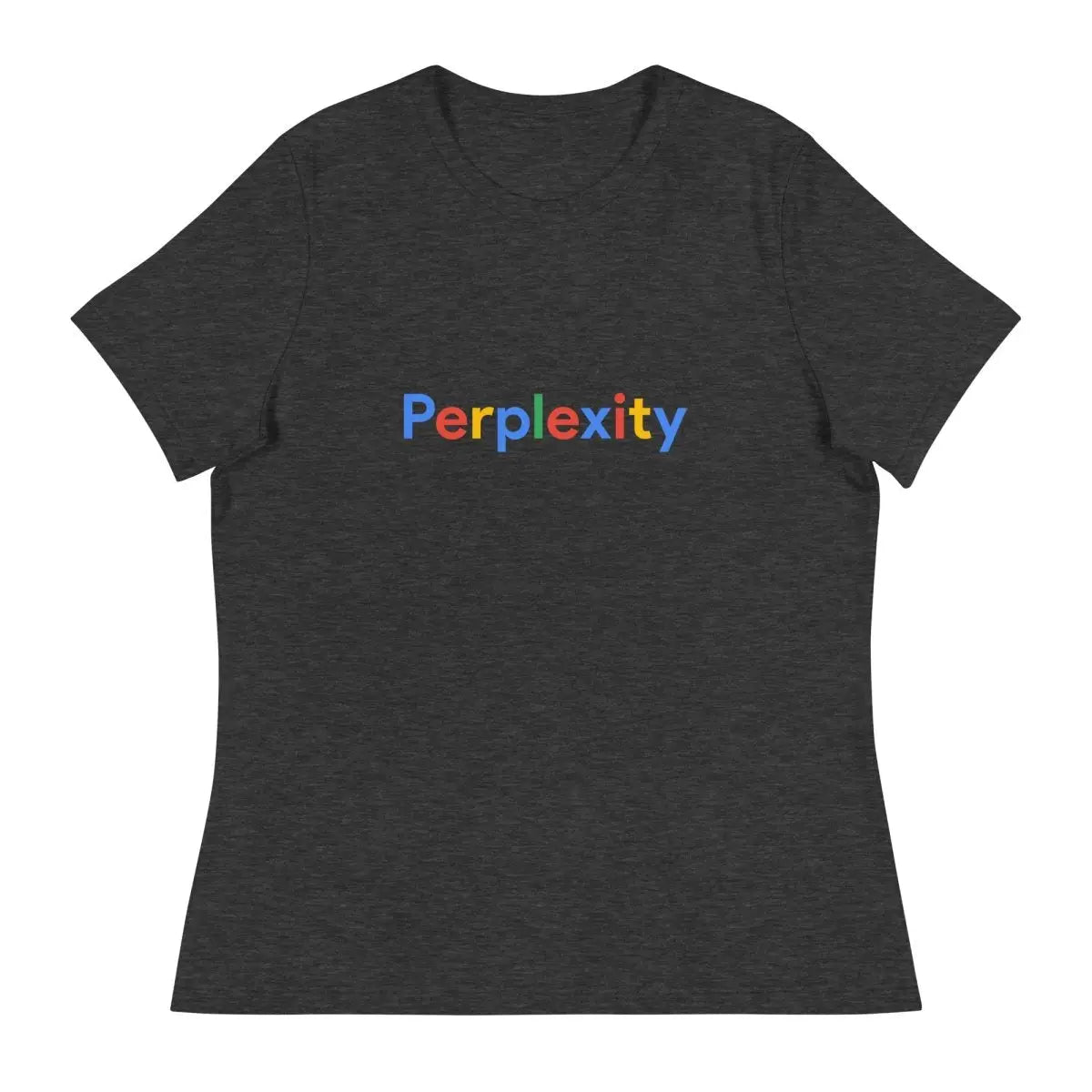 Perplexity Search Logo Relaxed T-Shirt (women) - Dark Grey Heather / M