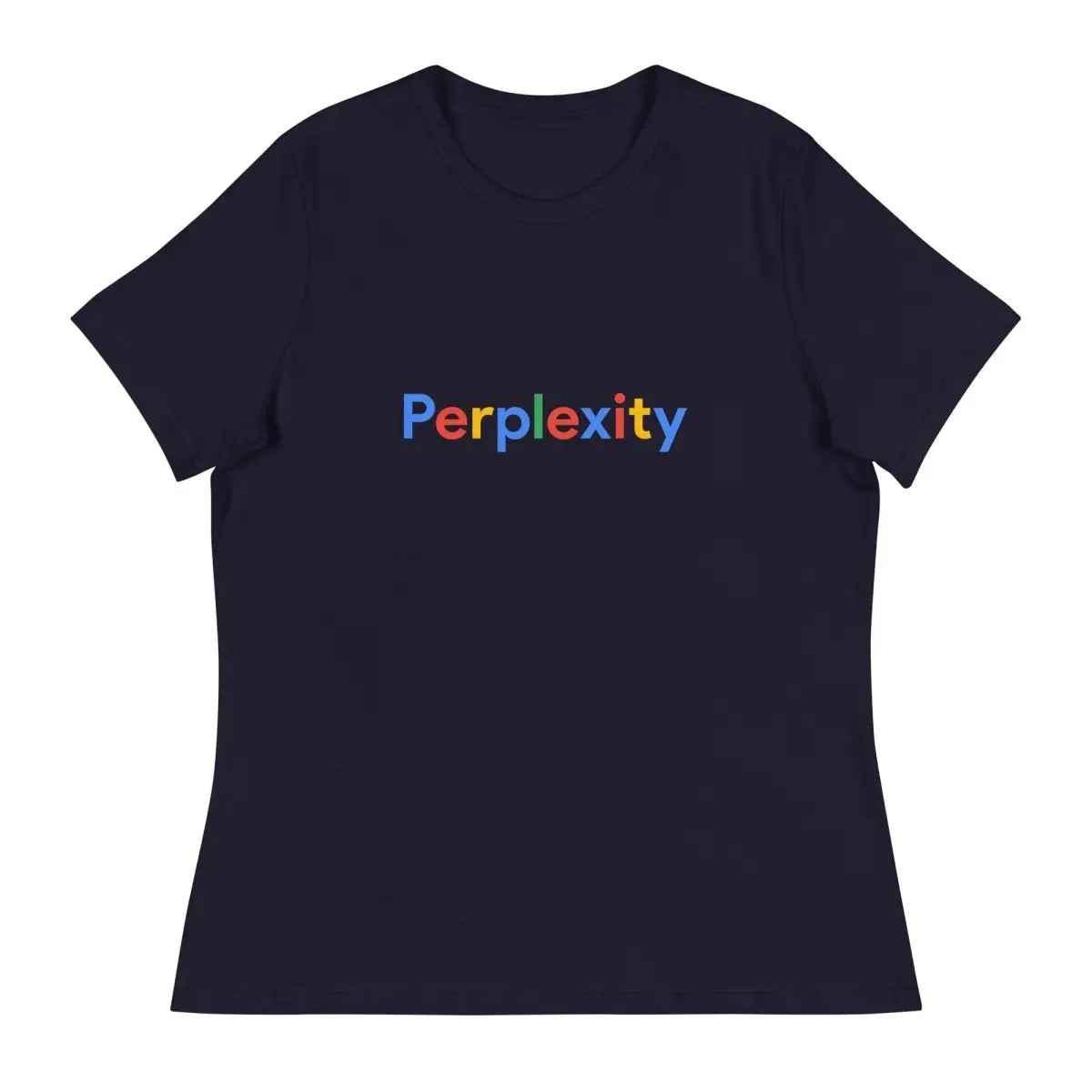 Perplexity Search Logo Relaxed T-Shirt (women) - Navy / M