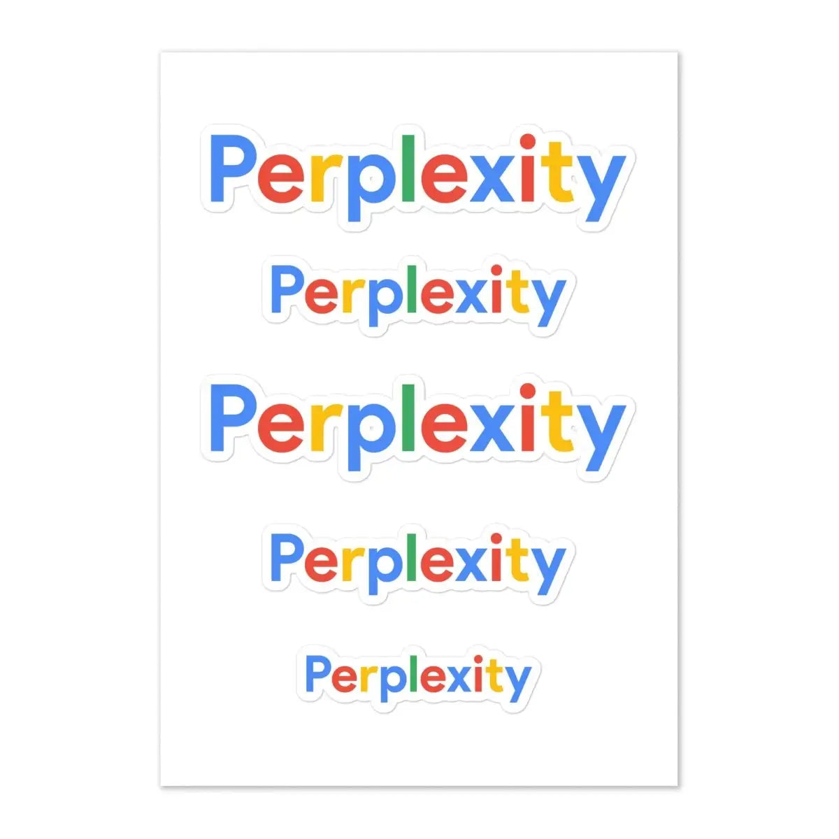 Perplexity Search Logo Sticker Sheet