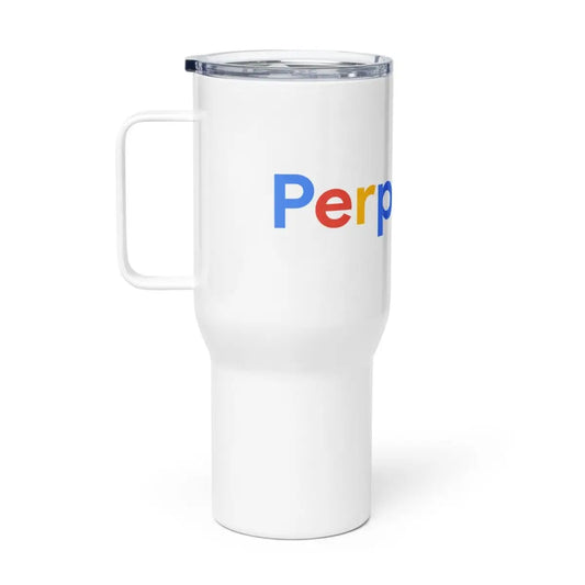 The Perplexity Search Logo Travel Mug with Handle 25 Oz (739 Ml).