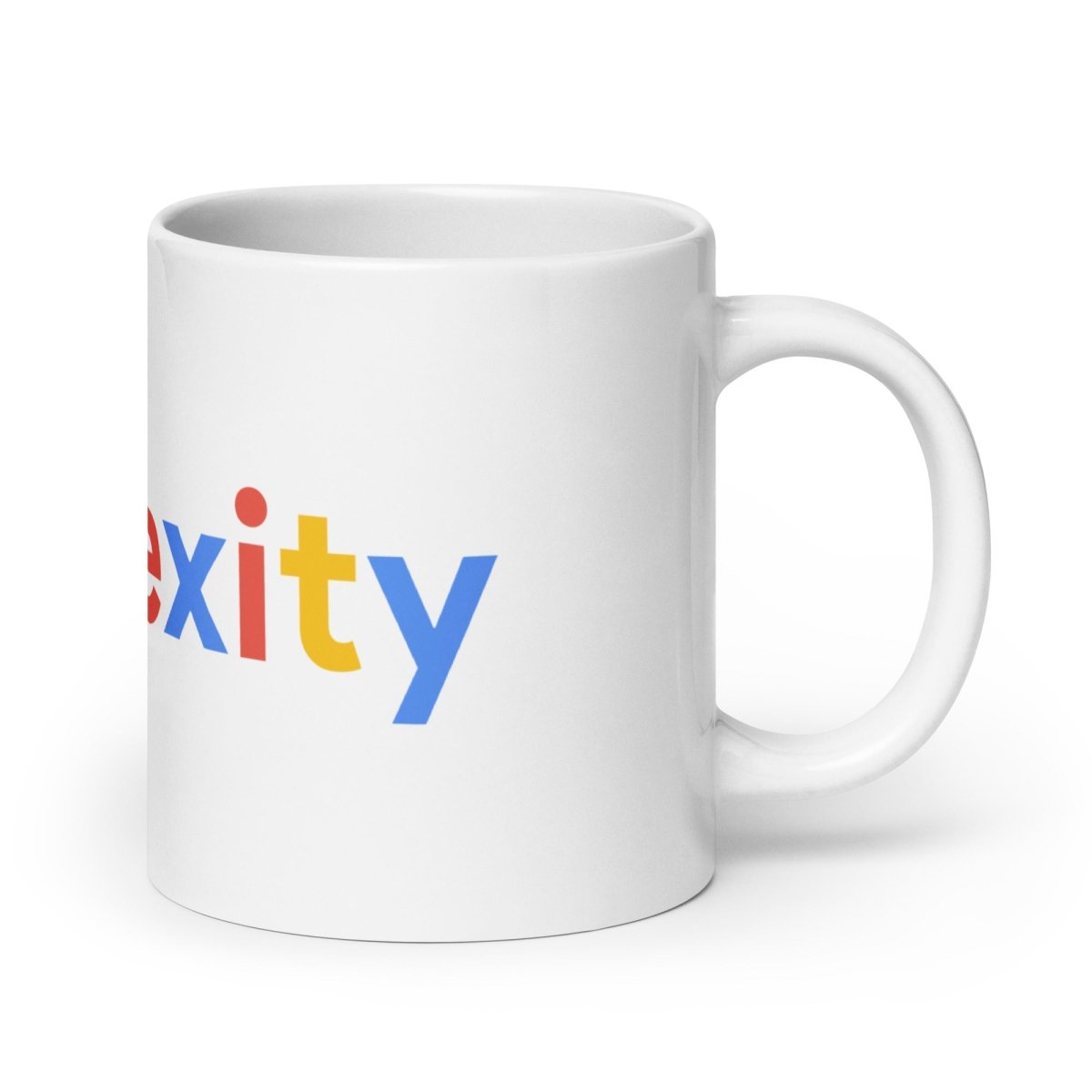 Perplexity Search Logo White Glossy Mug - 11 oz - AI Store
