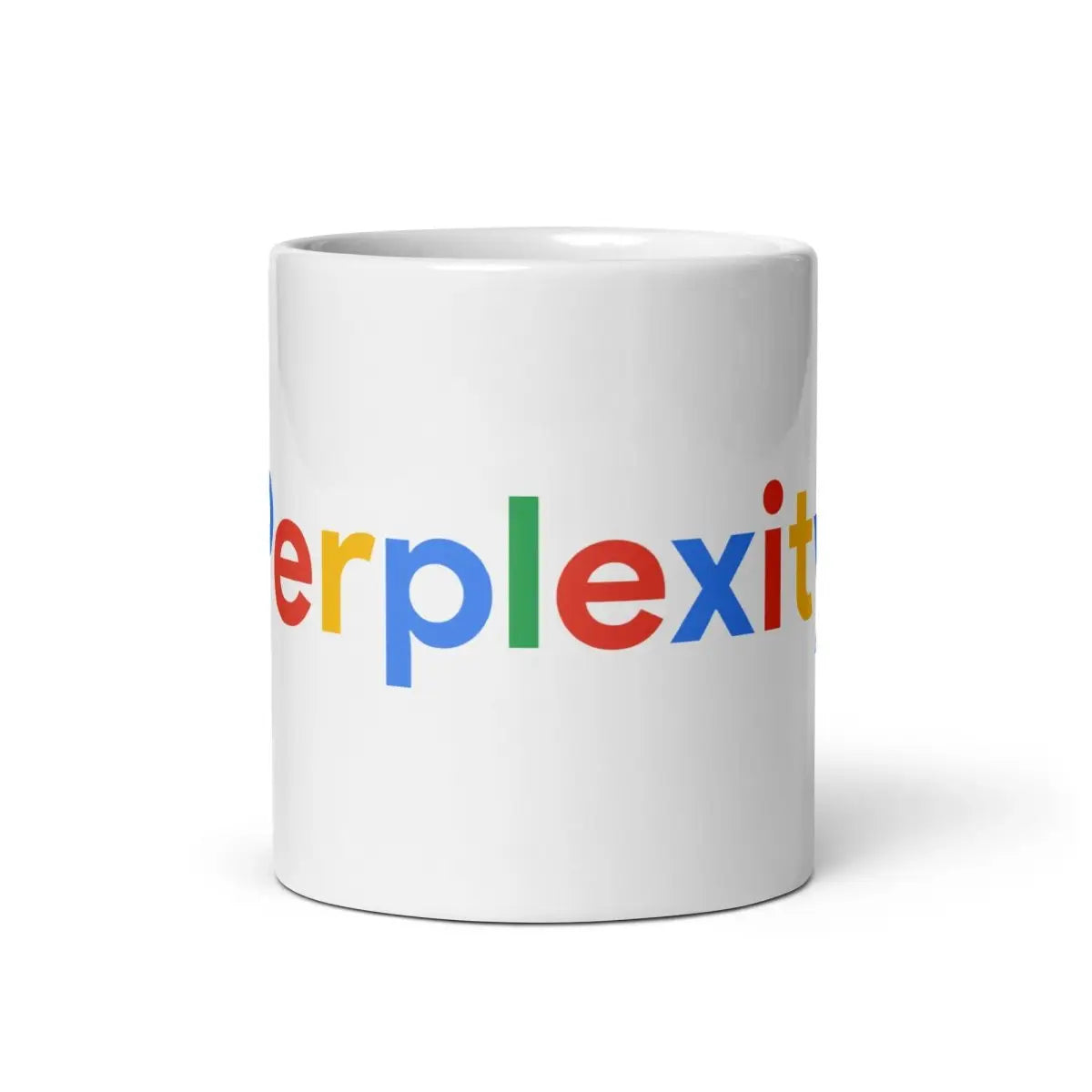 Perplexity Search Logo White Glossy Mug - 11 oz