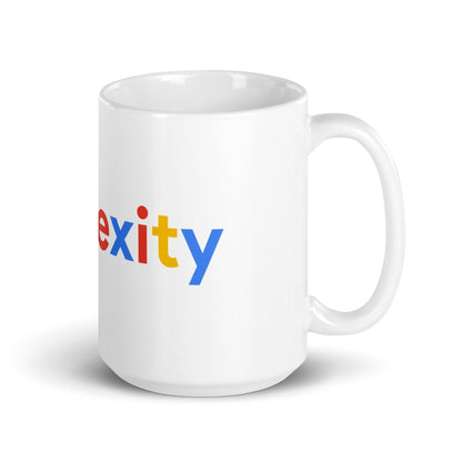 Perplexity Search Logo White Glossy Mug - 15 oz - AI Store