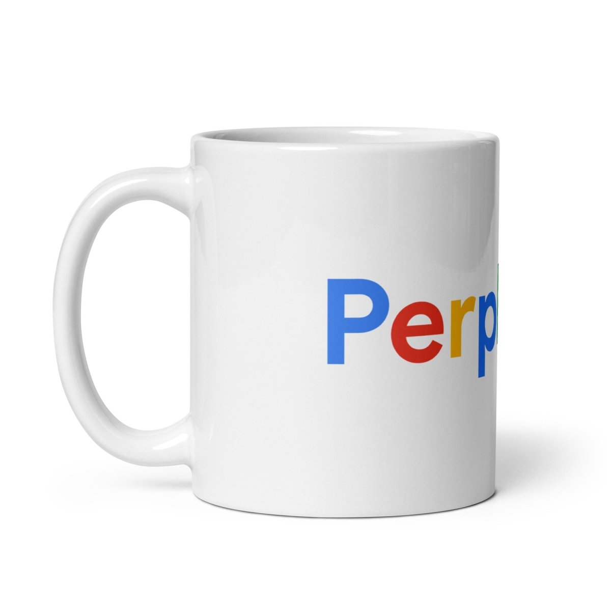 Perplexity Search Logo White Glossy Mug - 20 oz - AI Store
