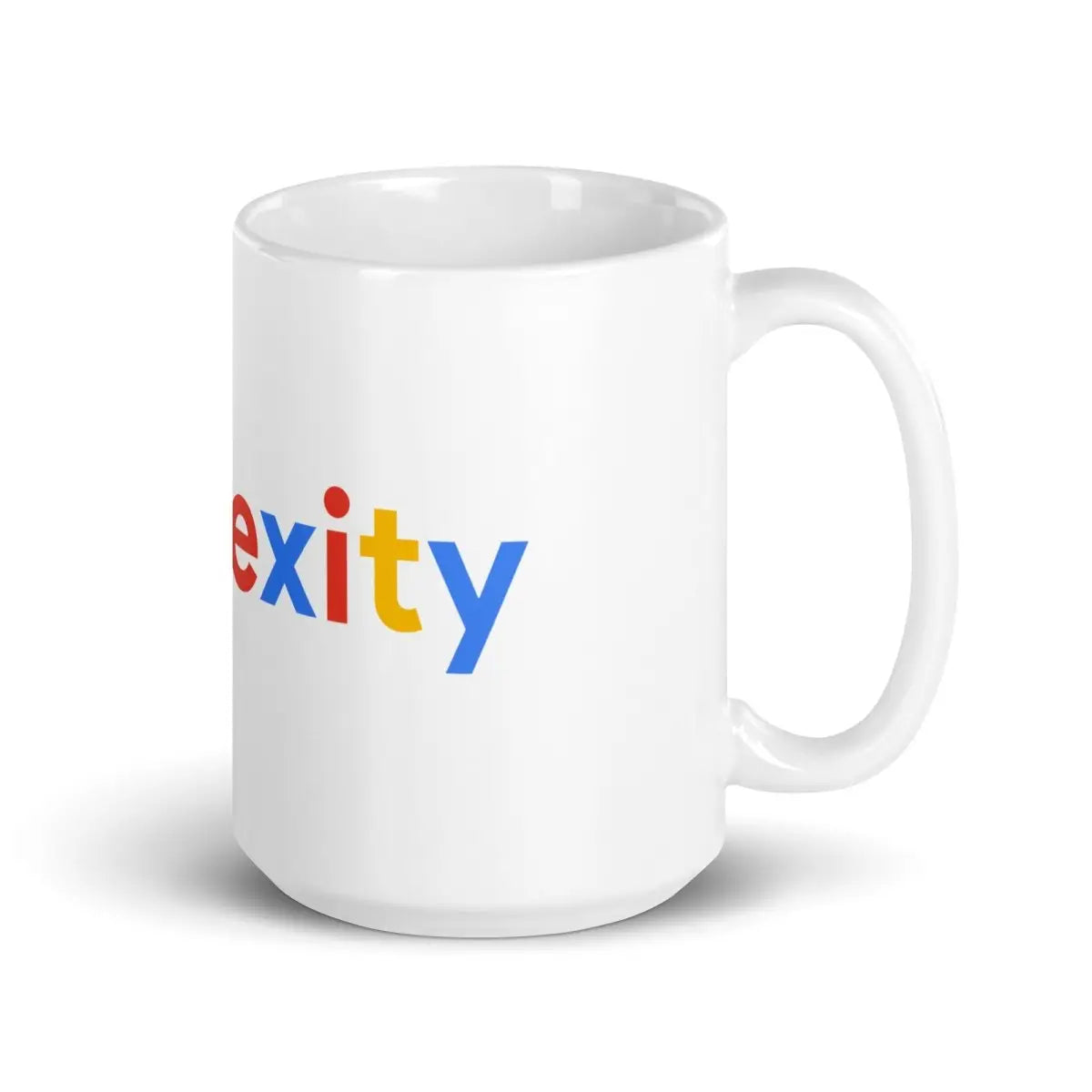 Perplexity Search Logo White Glossy Mug