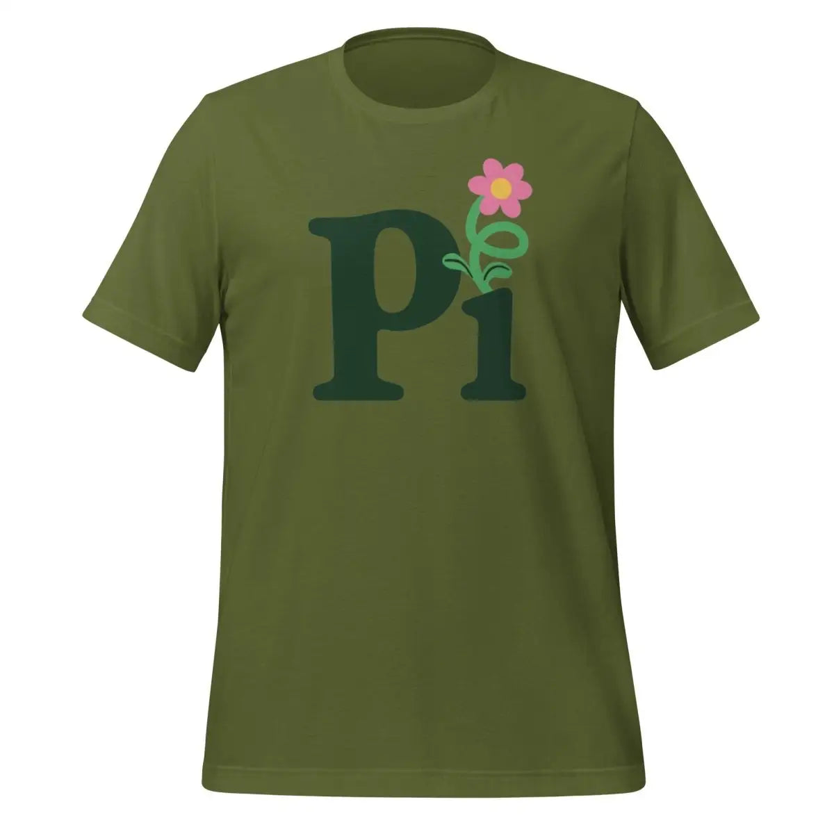 Pi Flower T-Shirt (unisex) - Olive / M