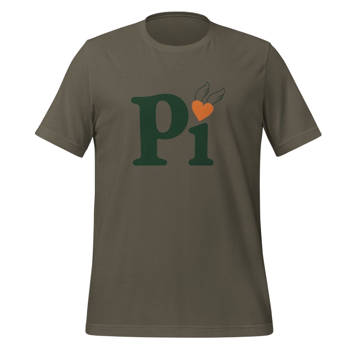 Pi Heart T - Shirt (unisex) - Army - AI Store