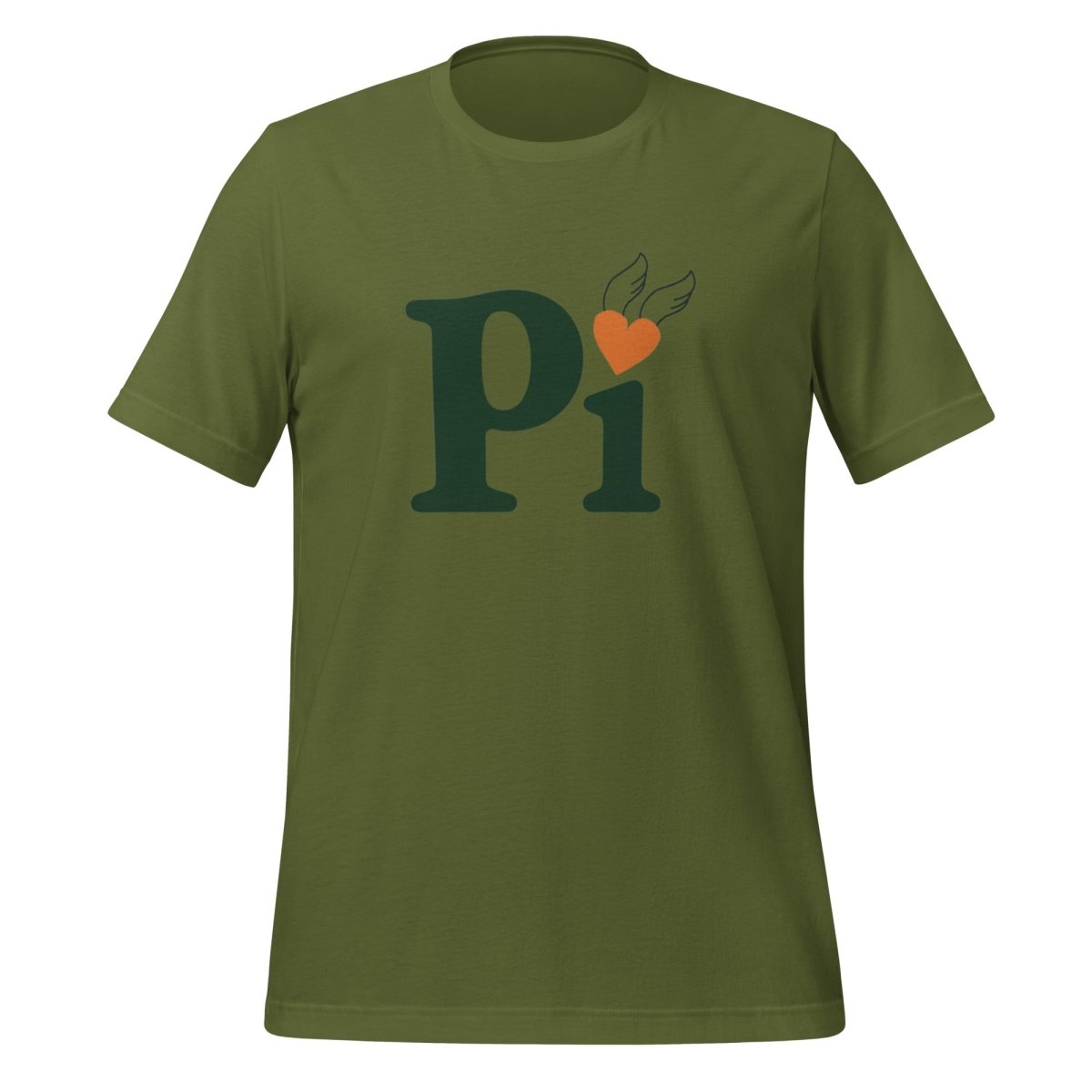 Pi Heart T - Shirt (unisex) - Olive - AI Store