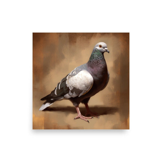 Pigeon Poster - 18″×18″ - AI Store