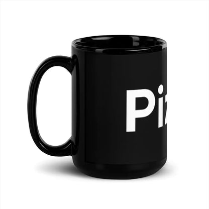 Pizza Black Glossy Mug