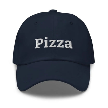 Pizza Embroidered Cap - Navy