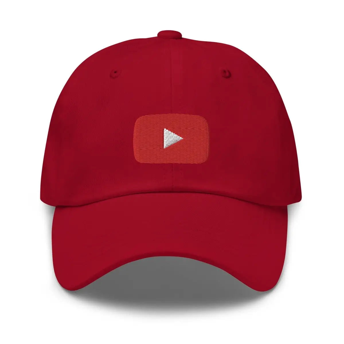 Play Button Cap - Cranberry