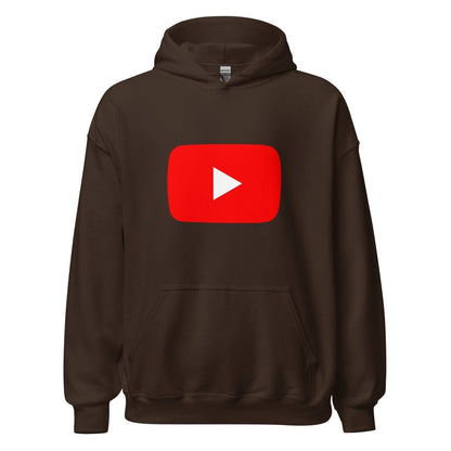 Play Button Hoodie (unisex) - Dark Chocolate - AI Store