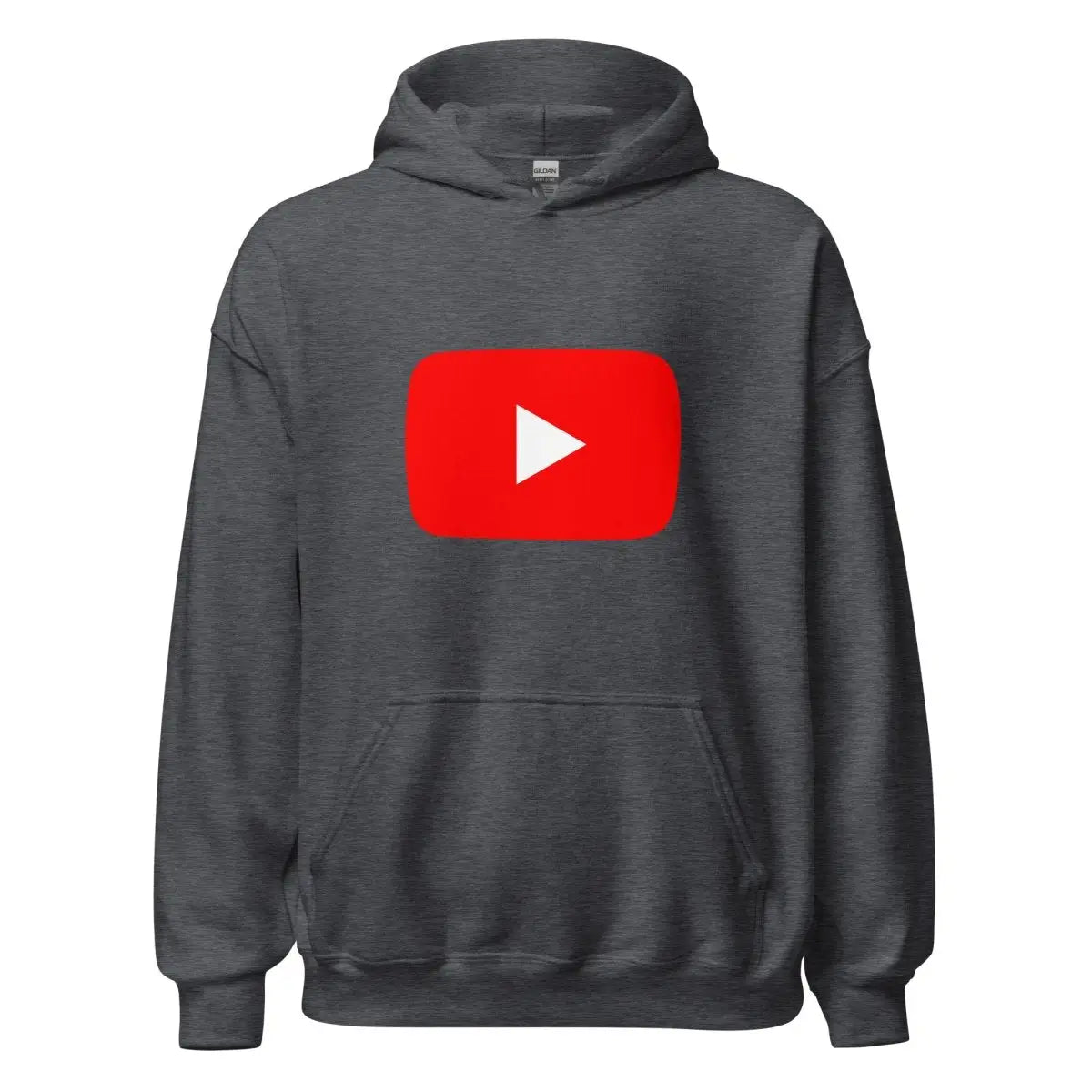 Play Button Hoodie (unisex) - Dark Heather / M