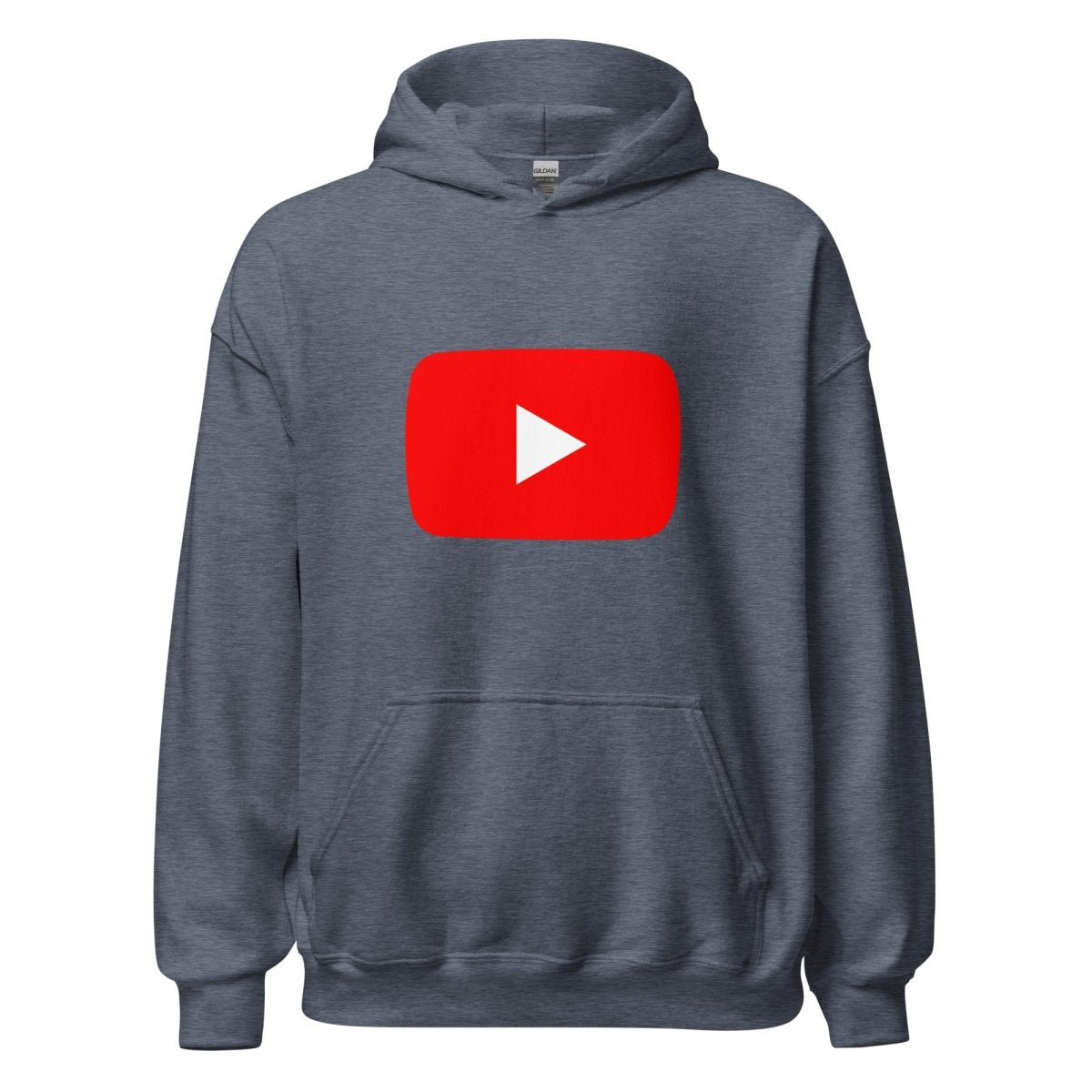 Play Button Hoodie (unisex) - Heather Sport Dark Navy - AI Store