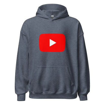 Play Button Hoodie (unisex) - Heather Sport Dark Navy / M