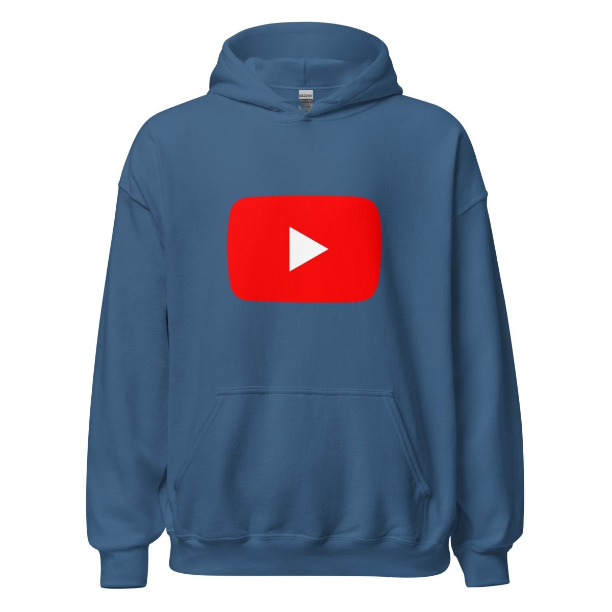 Play Button Hoodie (unisex) - Indigo Blue - AI Store