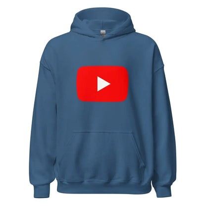 Play Button Hoodie (unisex) - Indigo Blue / M