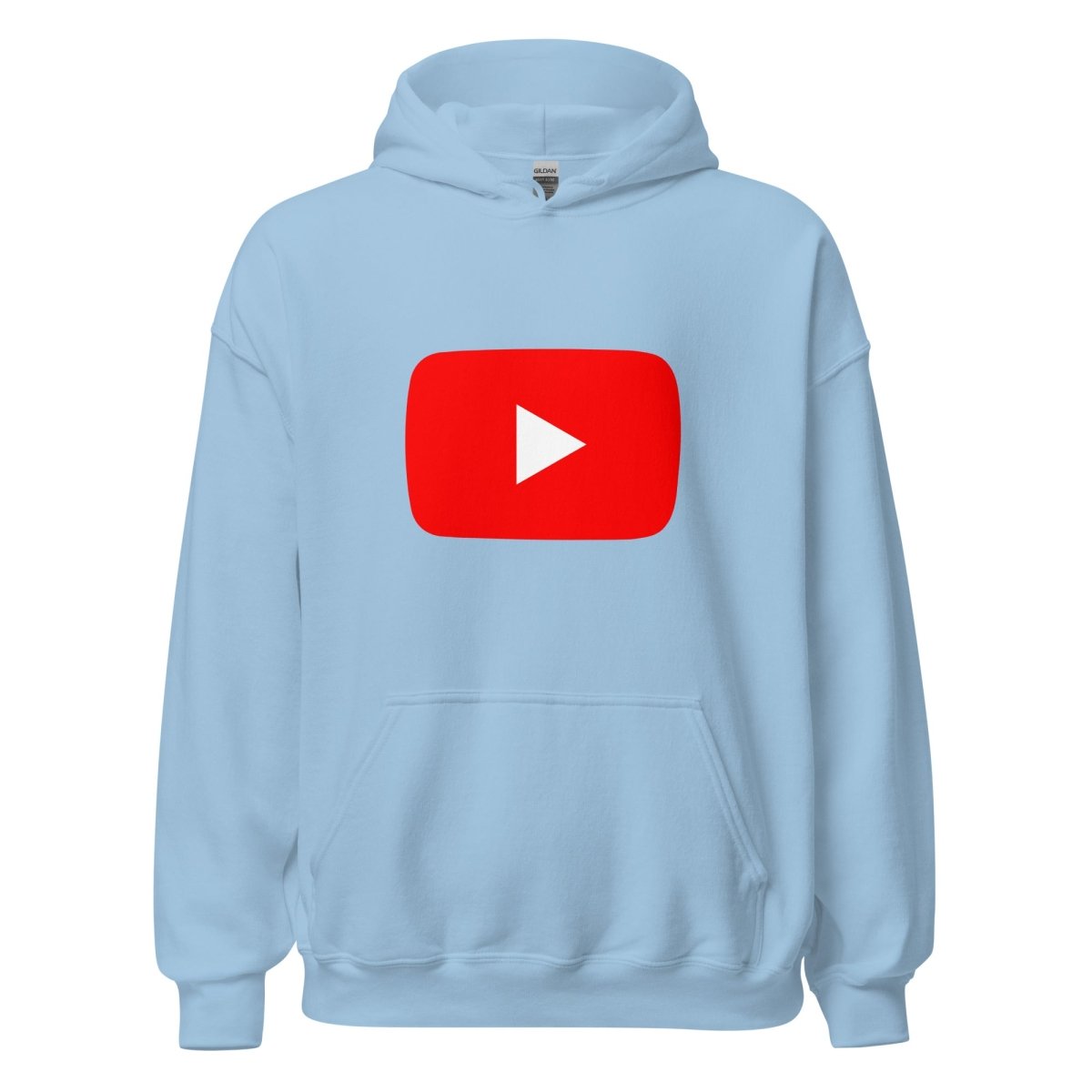 Play Button Hoodie (unisex) - Light Blue - AI Store