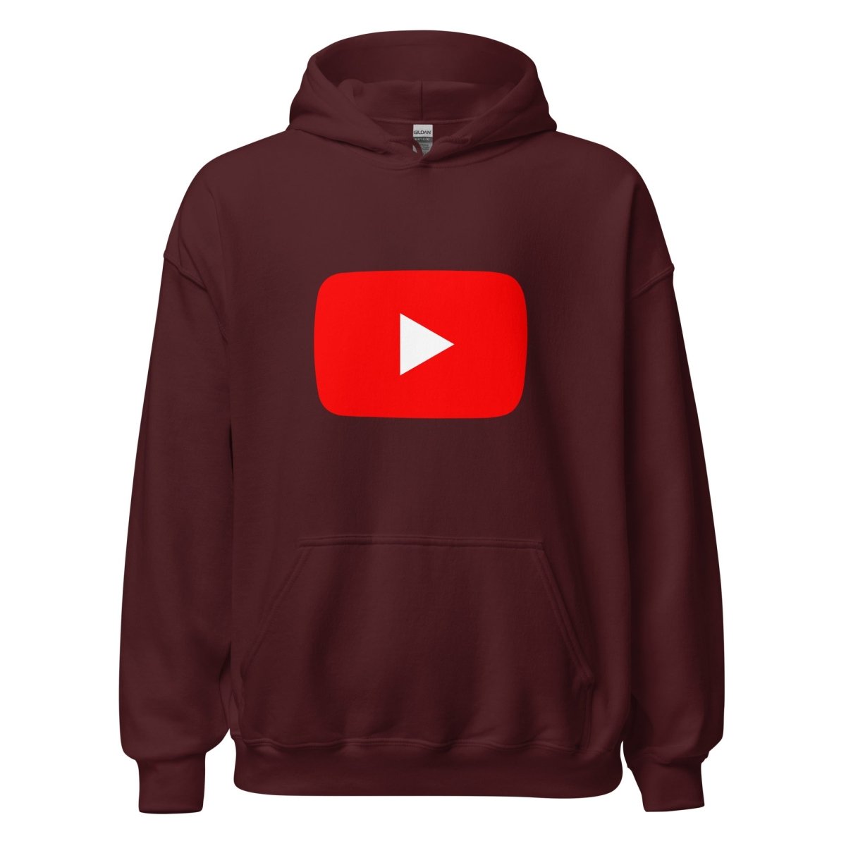 Play Button Hoodie (unisex) - Maroon - AI Store