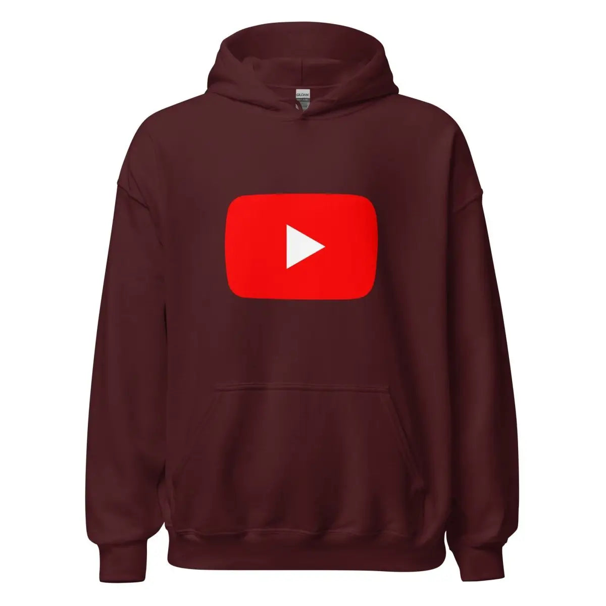 Play Button Hoodie (unisex) - Maroon / M