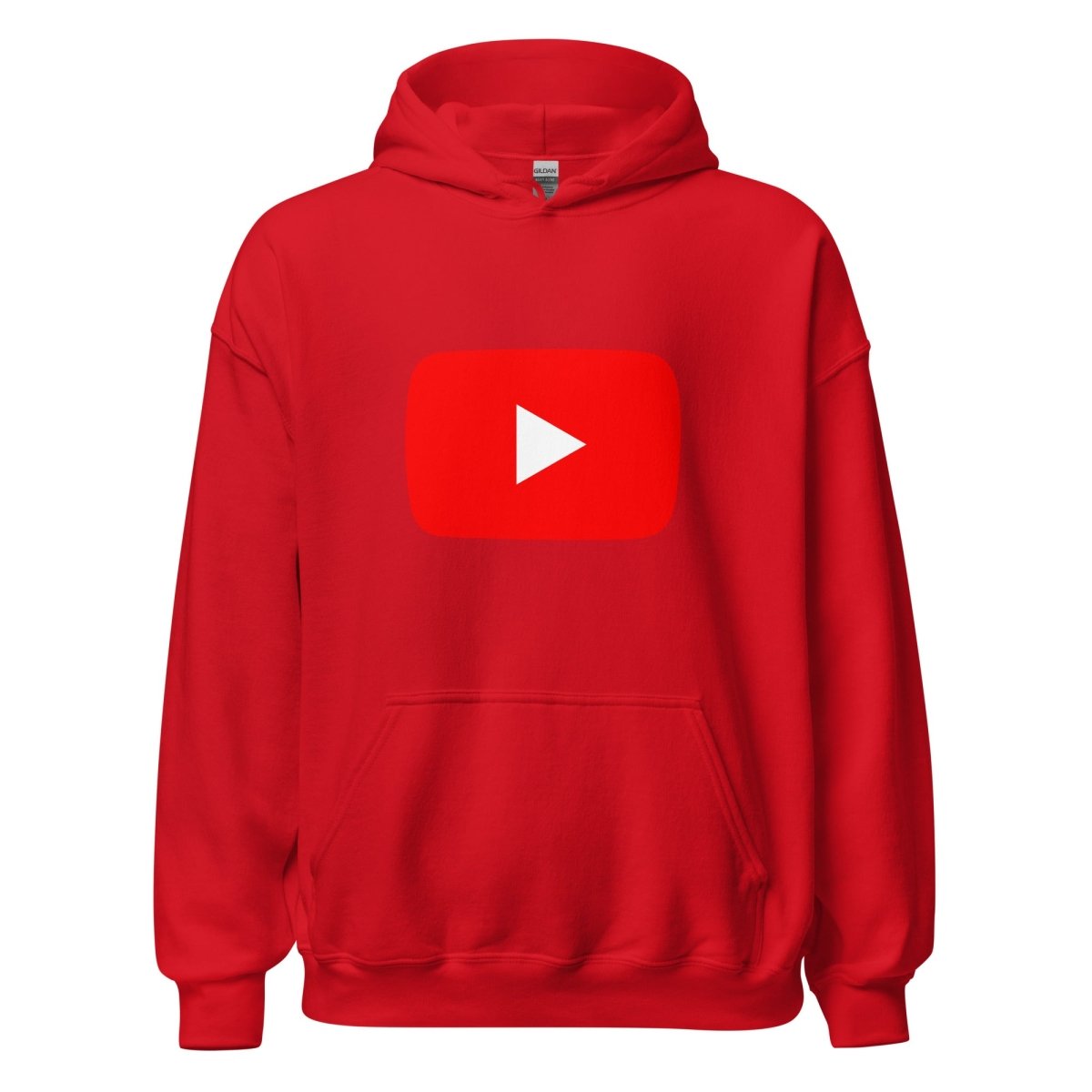 Play Button Hoodie (unisex) - Red - AI Store