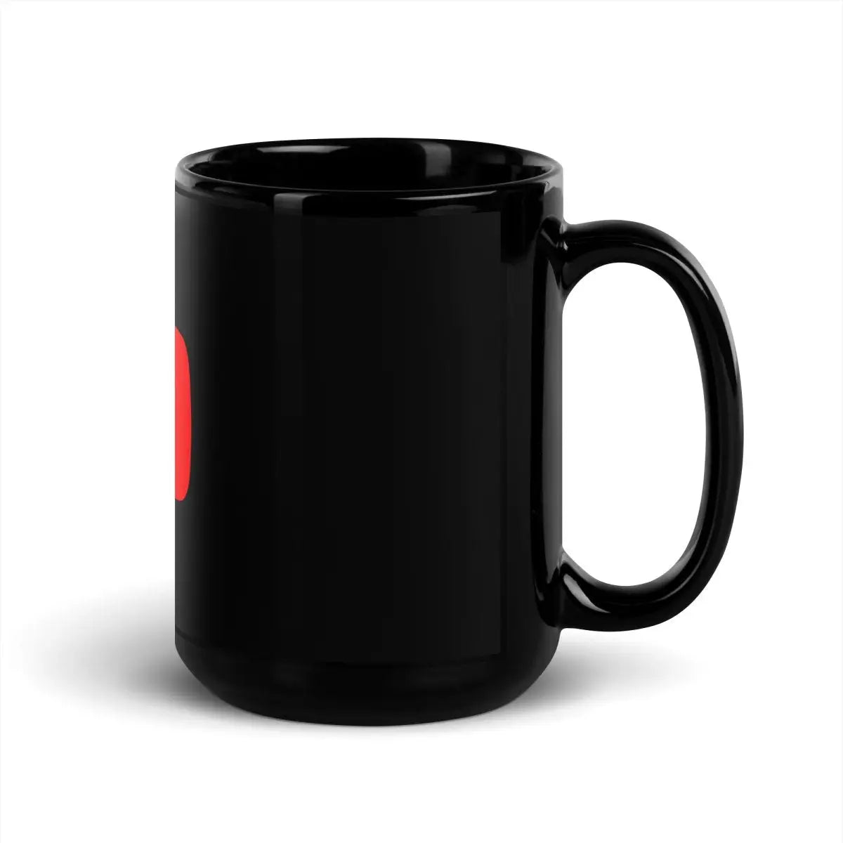 Play Button on Black Glossy Mug