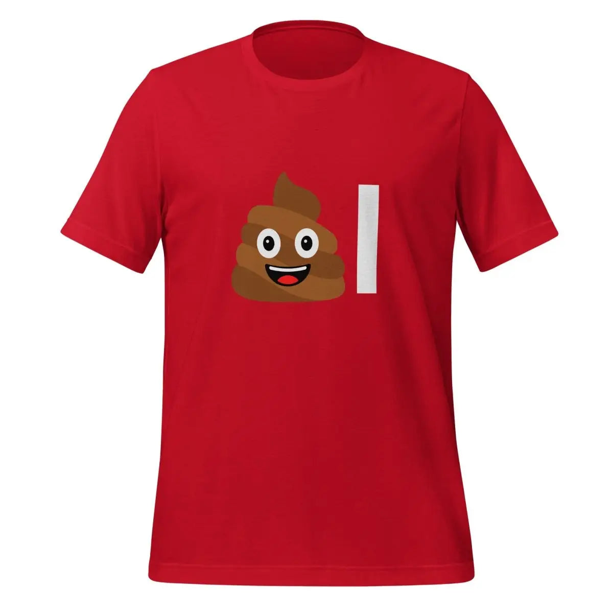 Poop Emoji AI T-Shirt (unisex) - Red / M