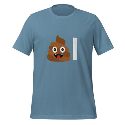 Poop Emoji AI T - Shirt (unisex) - Steel Blue - AI Store