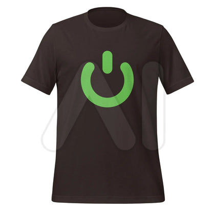 Power Button Icon T-Shirt (unisex) - Brown / M