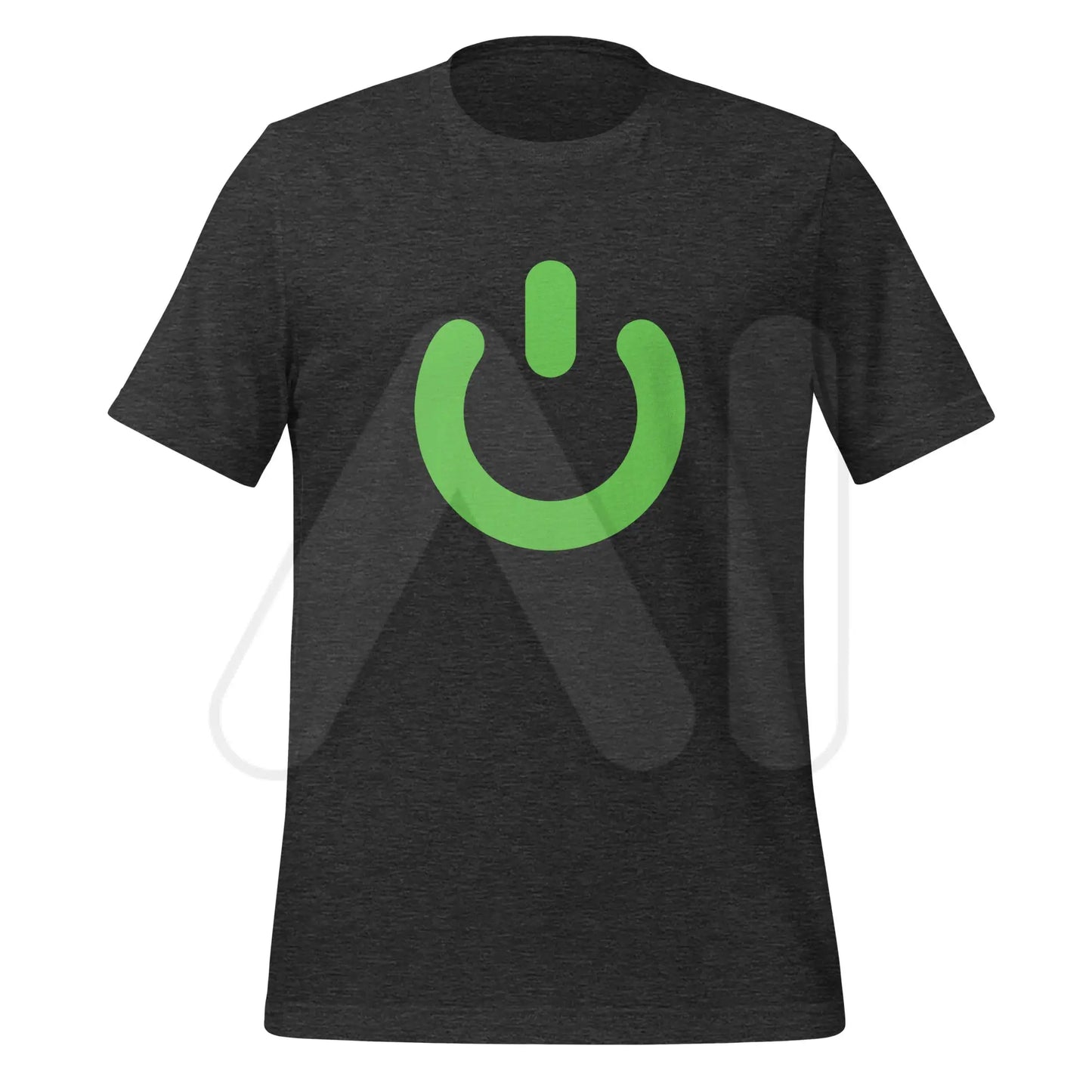 Power Button Icon T-Shirt (unisex) - Dark Grey Heather / M