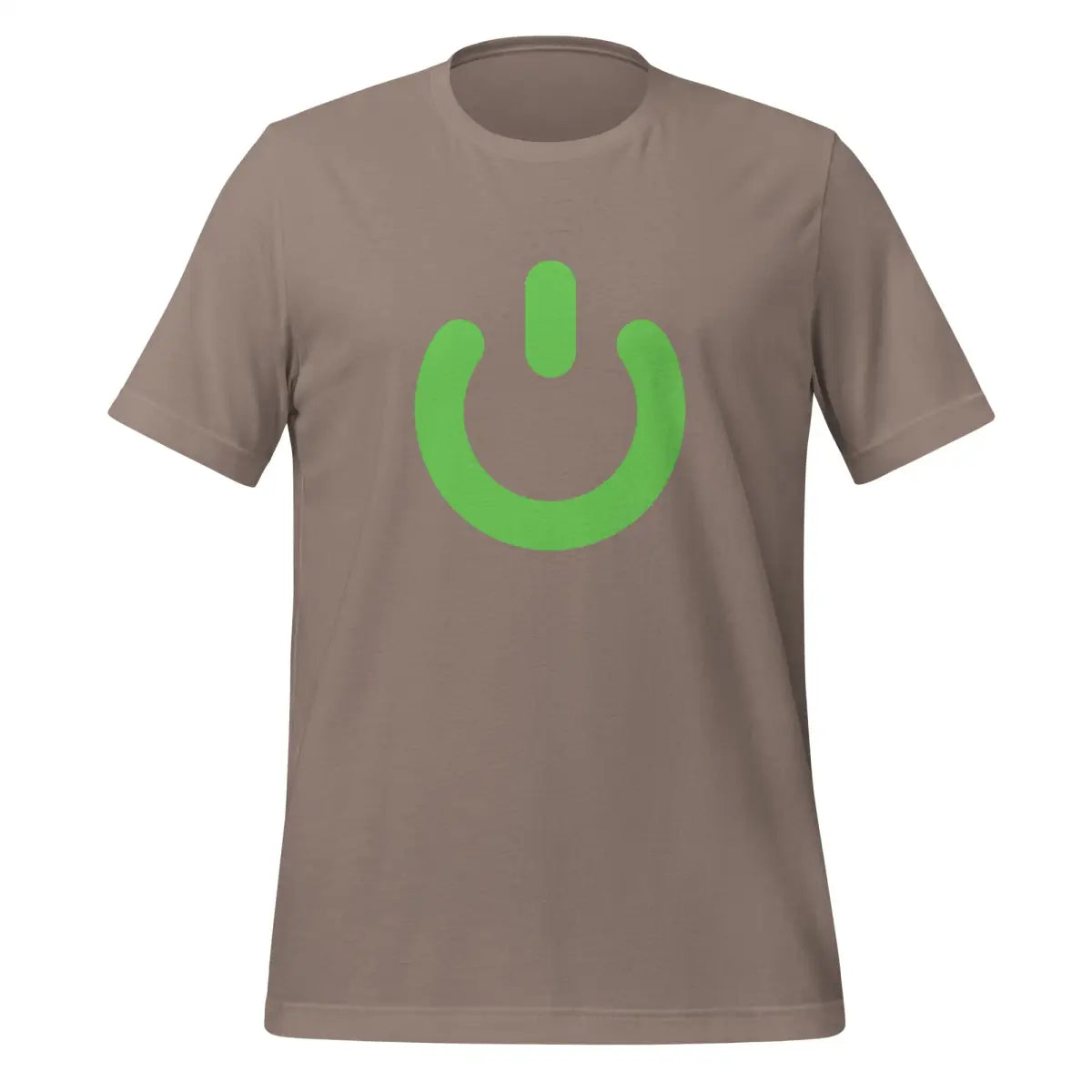 Power Button Icon T-Shirt (unisex) - Pebble / M