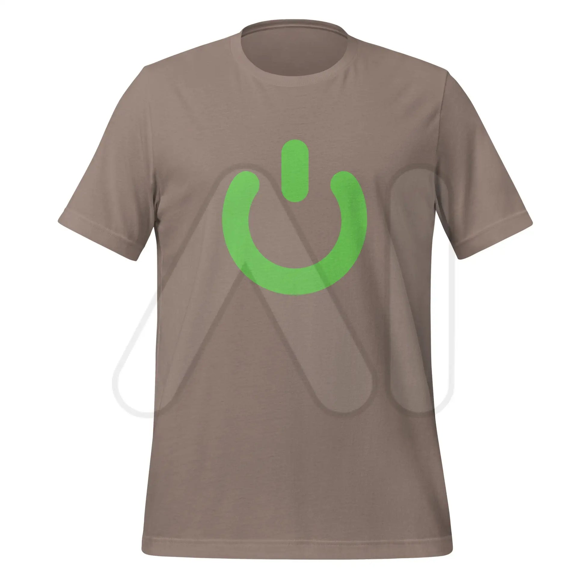 Power Button Icon T-Shirt (unisex) - Pebble / M