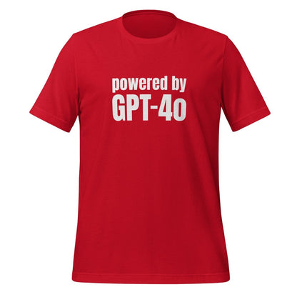 Powered by GPT - 4o T - Shirt (unisex) - Red - AI Store