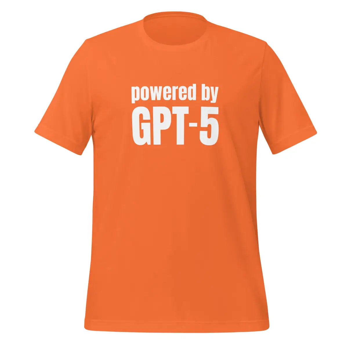 The Powered by Gpt-5 T-shirt (unisex) Orange / m.