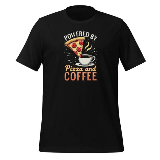 The Powered by Pizza and Coffee T-shirt (unisex) m.