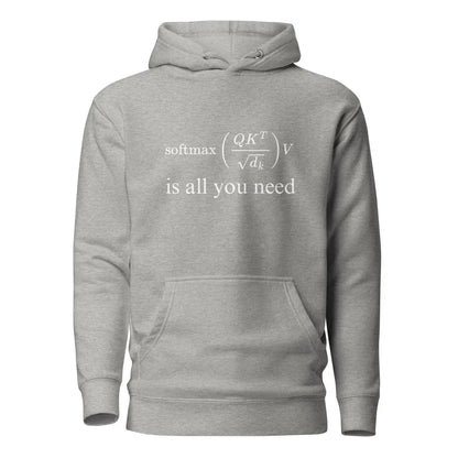 Premium Attention is All You Need Hoodie (unisex) - Carbon Grey / M