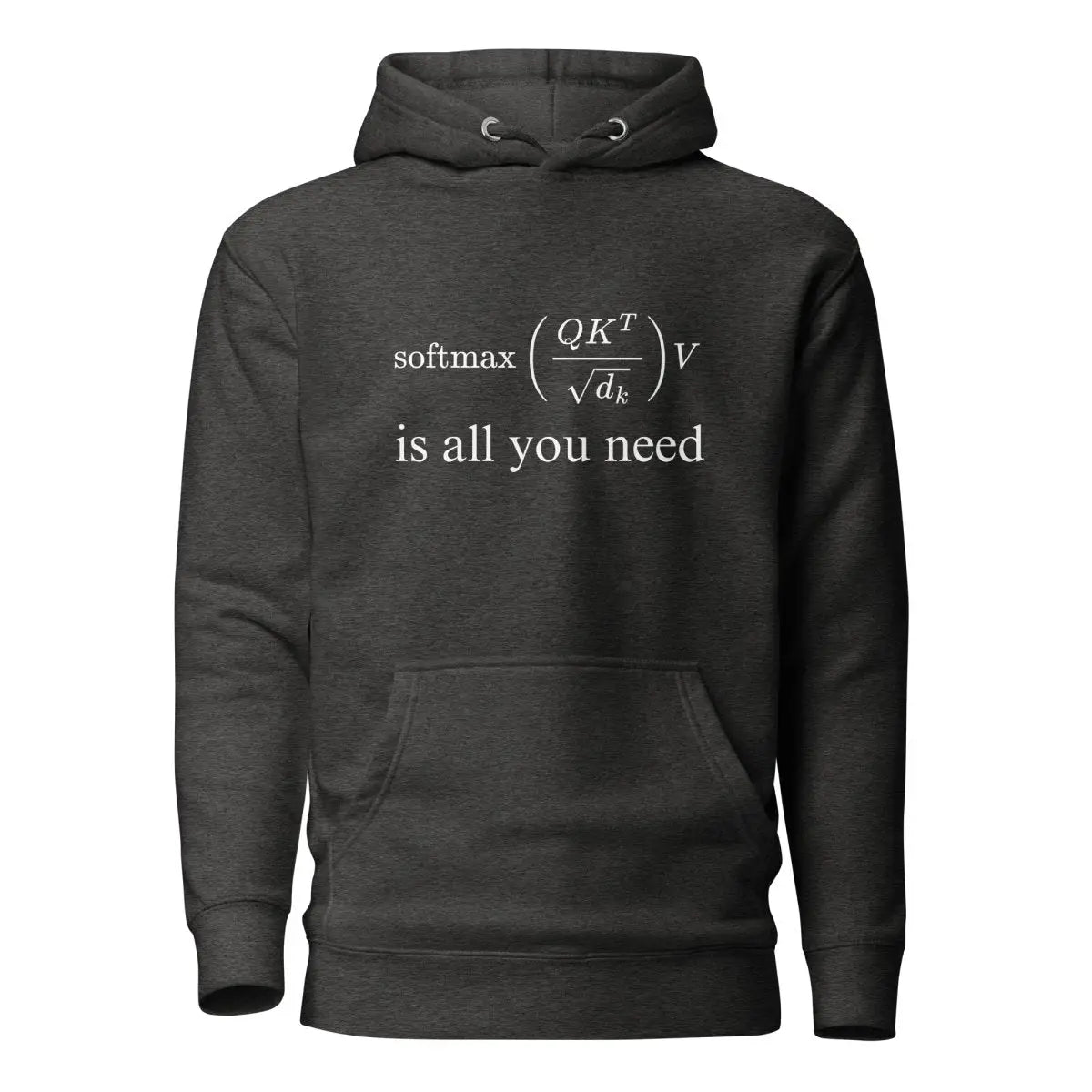 Premium Attention is All You Need Hoodie (unisex) - Charcoal Heather / M